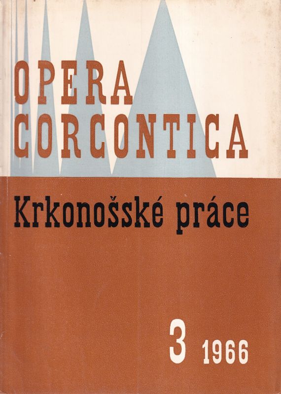 Opera Corgcontica  Opera Corcontica Krkonosske prace 1966 Heft 3 