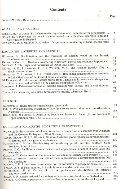 Wilson,R.C.L.  Residual Deposits: Surface Related Weathering Processes and Materials 