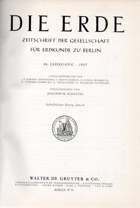 Schultze, J.H (Hsg.)  Die Erde 