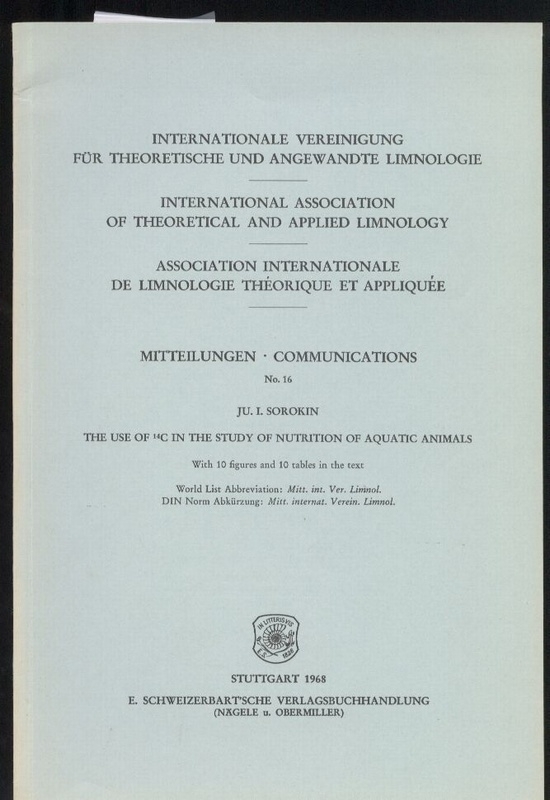 Sorokin,Ju.I.  the use of 14C in the study of nutrion of aquatic animals 