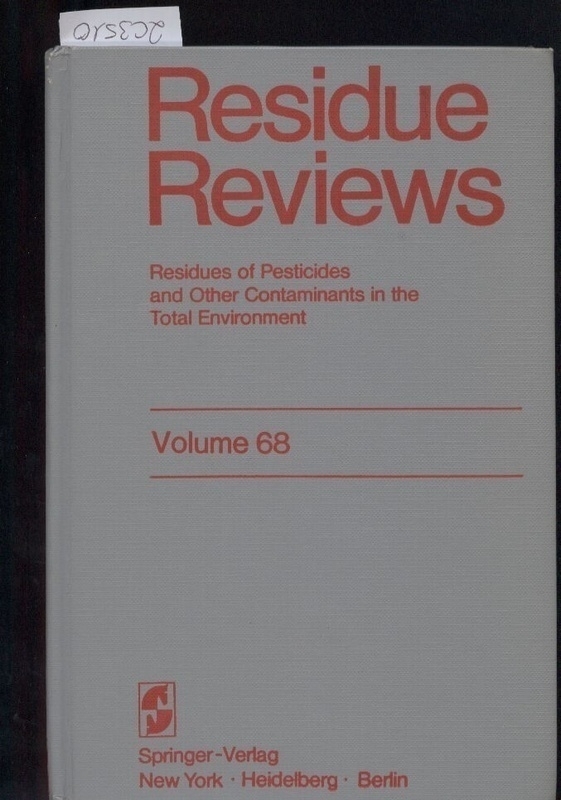 Residue Reviews  Volume 68 
