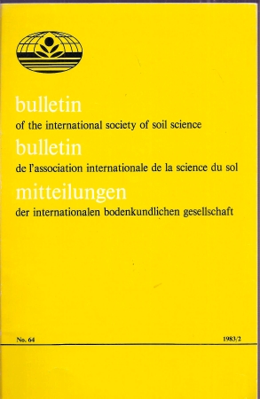 International Society of Soil Science  Bulletin No. 64, 1983 Heft 2 (1 Heft) 