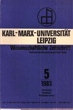 Karl-Marx-Universität Leipzig  32.Jahrgang 1983, Heft 5 