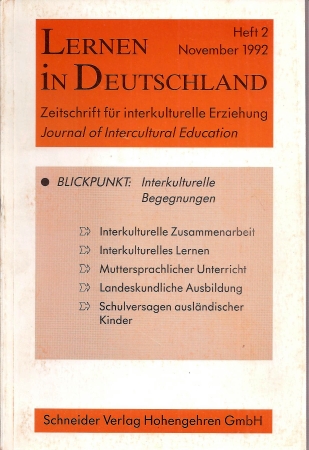 Lernen in Deutschland  Lernen in Deutschland Heft 2 November 1992 