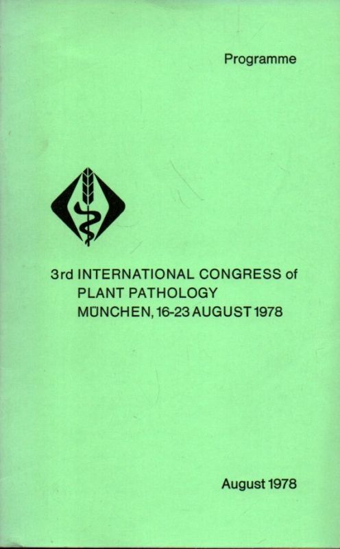 Federal Republic of Germany  3rd International Congress of Plant Patholy. 16.-23.August 1978 