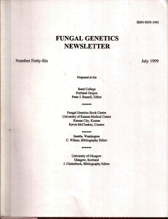 Fungal Genetics Stock Center  Fungal Genetics Newsletter Number Forty-Six, July 1999 