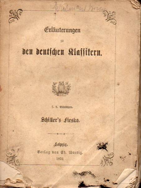 Düntzer,Heinrich  Schillers Fiasko 