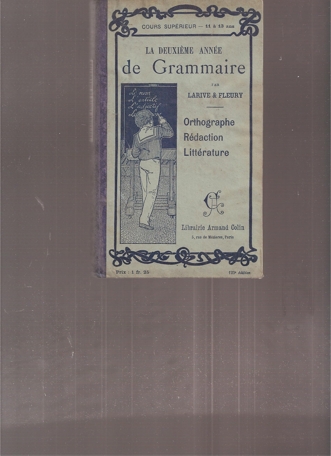 Larive & Fleury  La Deuxieme Annee de Grammaire 