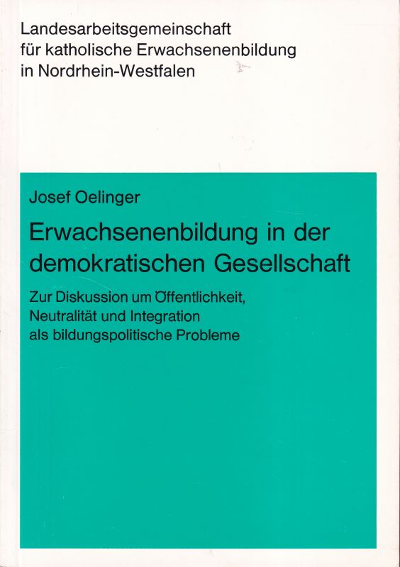 Oelinger,Josef  Erwachsenenbildung in der demokratischen Gesellschaft 