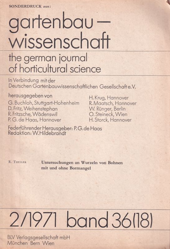 Theiler,R.  The german journal of horticultural science 