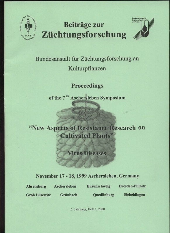 Bundesanstalt für Züchtungsforschung  Beiträge zur Züchtungsforschung: 6. Jg. Heft 3. 2000 