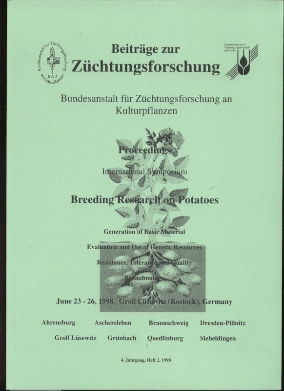 Bundesanstalt für Züchtungsforschung  Beiträge zur Züchtungsforschung: 4. Jg. Heft 2. 1998 