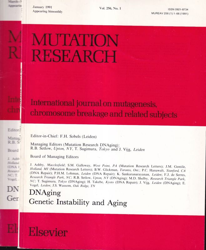 Mutation Research  Jahr 1991.Volume 256 (No.1-6) 2 Hefte 