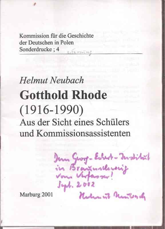 Neubach,Helmut  Gotthold Rhode (1916-1990) 