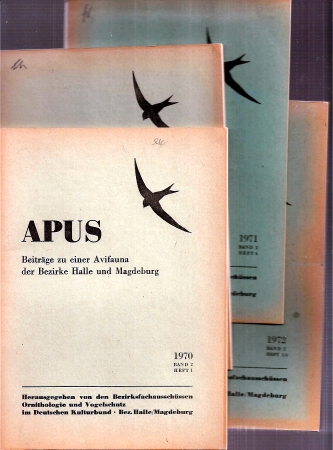 Apus  2.Band 1977-1972, Hefte 1,3 - 5/6 (4 Hefte) Heft 2 fehlt 