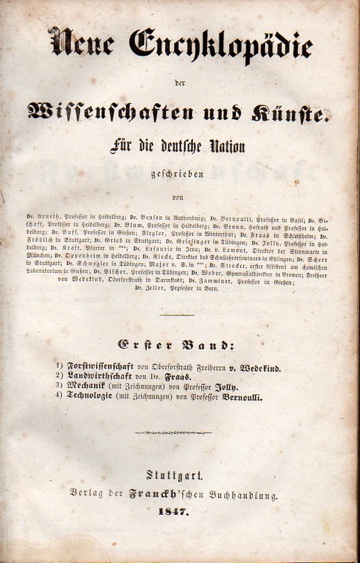 Neue Encyklopädie der Wissenschaften und Künste  Neue Encyklopädie der Wissenschaften und Künste für die deutsche 