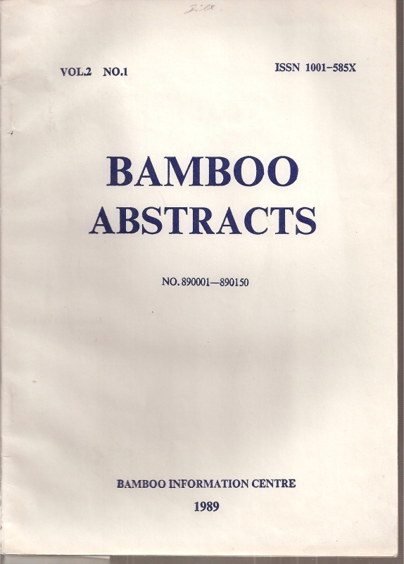 Bamboo Information Centre  Bamboo Abstracts Volume 2, No.1 