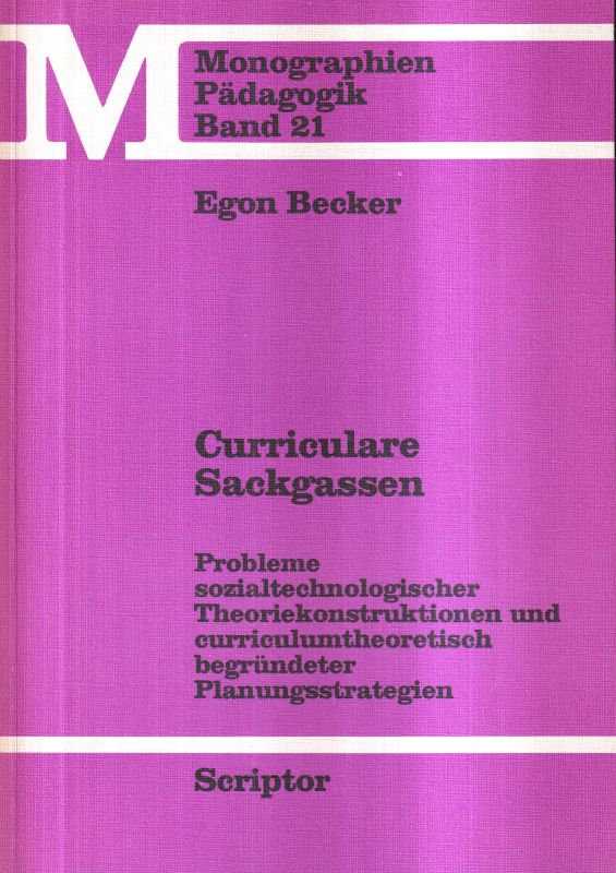 Becker,Egon  Curriculare Sackgassen 