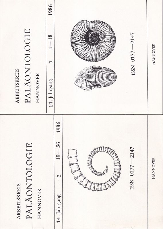 Arbeitskreis Paläontologie Hannover  Arbeitskreis Paläontologie Hannover 14.Jahrgang 1986 Heft 1 bis 6 