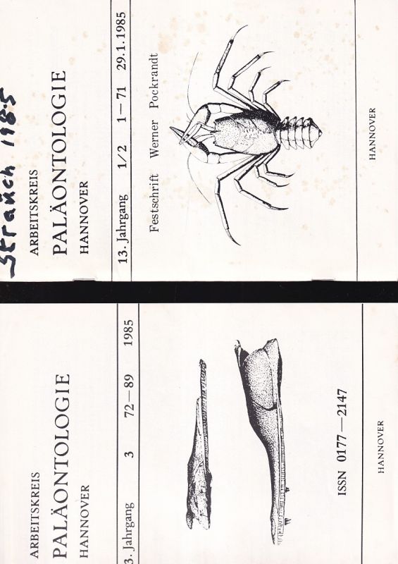 Arbeitskreis Paläontologie Hannover  Arbeitskreis Paläontologie Hannover 13.Jahrgang 1985 Heft 1/2 bis 6 