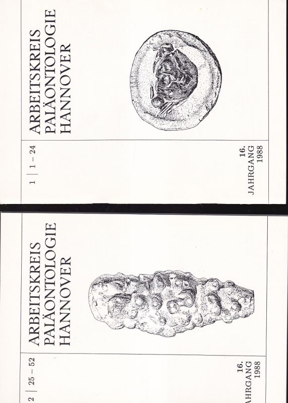 Arbeitskreis Paläontologie Hannover  Arbeitskreis Paläontologie Hannover 16.Jahrgang 1988 Heft 1 bis 5/6 