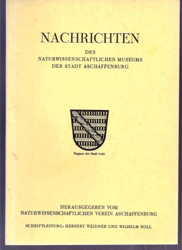 Naturwissenschaftlicher Verein Aschaffenburg  Nachrichten Heft Nr.79.August 1970 