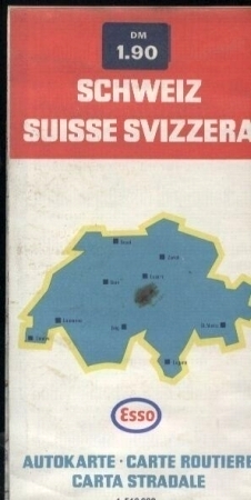 Esso. Schweiz  Autokarte von Esso. Die Scheiz 
