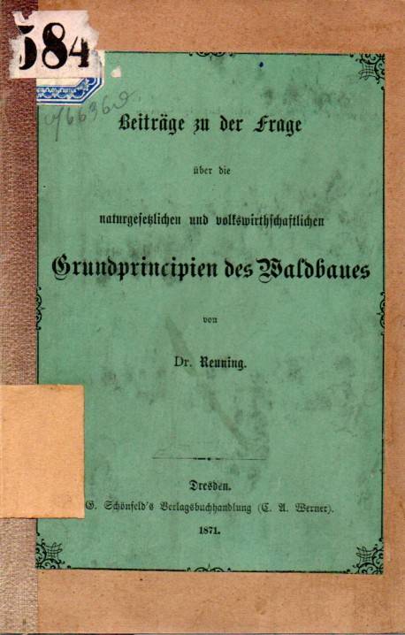 Reuning  Beiträge zu der Frage über die naturgesetzlichen und 