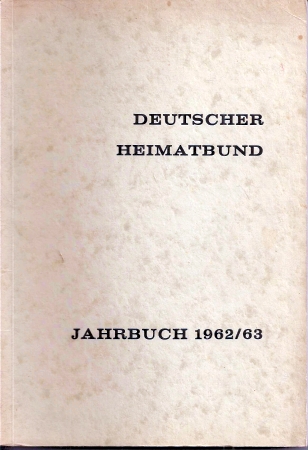 Deutscher Heimatbund  Jahrbuch 1962/63 