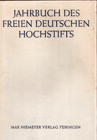 Lüders,Detlev (Hsg.)  Jahrbuch des Freien Deutschen Hochstifts 1966 