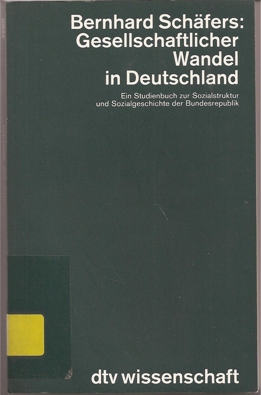 Schäfers,Bernhard  Gesellschaftlicher Wandel in Deutschland 