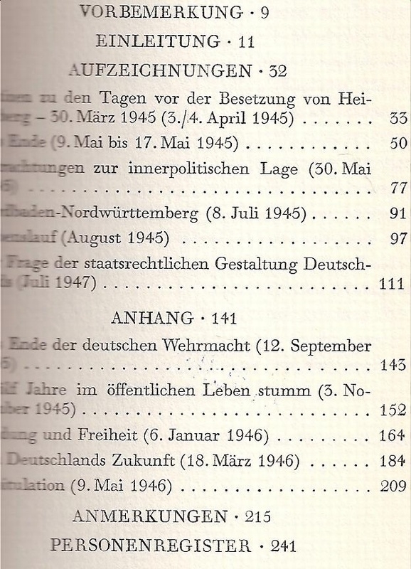 Pikart,Eberhard  Theodor Heuss Aufzeichnungen 1945-1947 