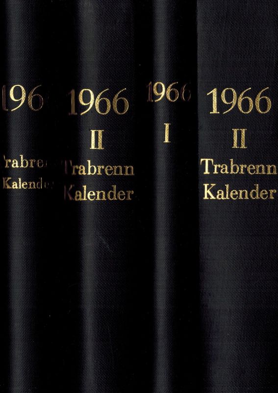 Direktorium für Taber-Zucht und -Rennen e.V.  Trabrenn-Kalender für Deutschland 80. Jahrgang 1966 Band I und II 