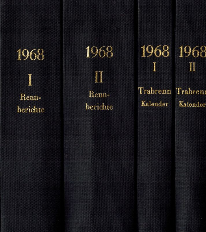Hauptverband für Taber-Zucht und -Rennen e.V.  Trabrenn-Kalender für Deutschland 82. Jahrgang 1968 Band I und II 