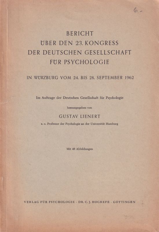 Lienert,Gustav  Bericht über den 23.Kongress der Deutschen Gesellschaft für 