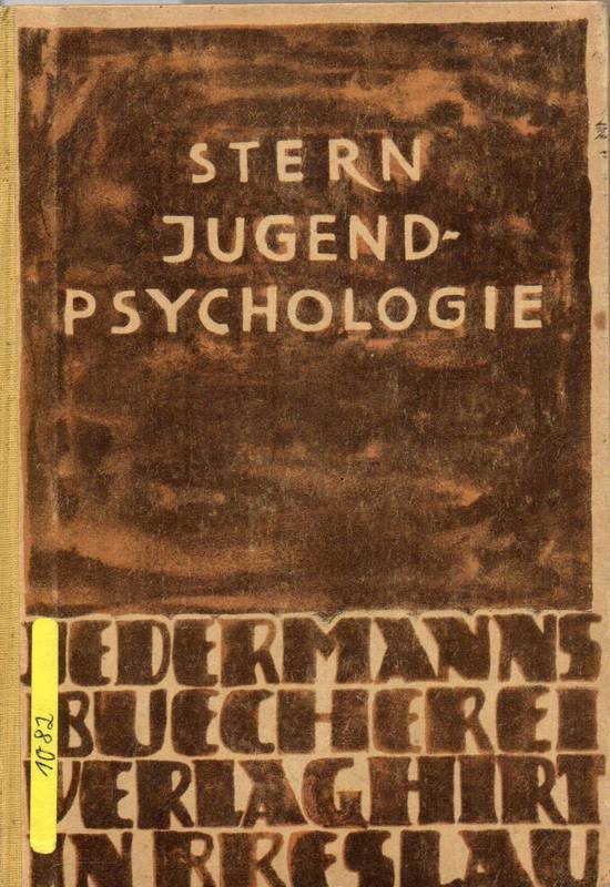 Stern,Erich  Jugendpsychologie 
