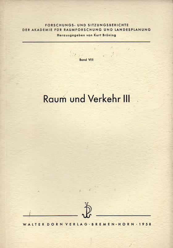 Linden,W.+R.Hoffmann+O.Schlier u.a.  Raum und Verkehr III 