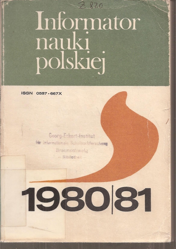 Centrum Informacji Naukowej  Informator Nauki Polskiej 1980/81 
