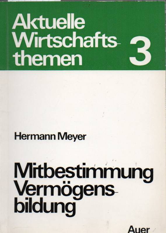 Meyer,Hermann  Aktuelle Wirtschaftsthemen III 