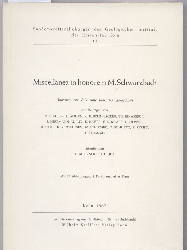 Schwarzbach,Martin  Miscellanea in honorem M. Schwarzbach 