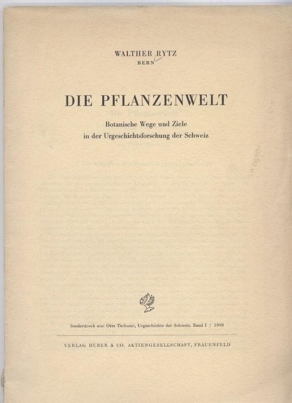 Rytz,Walther  Die Planzenwelt 