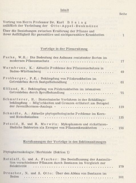 Biologische Bundesanstalt f.Land-und Forstwirtsch.  39.Deutsche Pflanzenschutztagung der Biologischen Bundesanstalt 