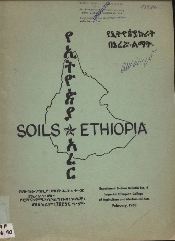 Murphy,H.F.  Fertility and other data on some ethiopian soils 