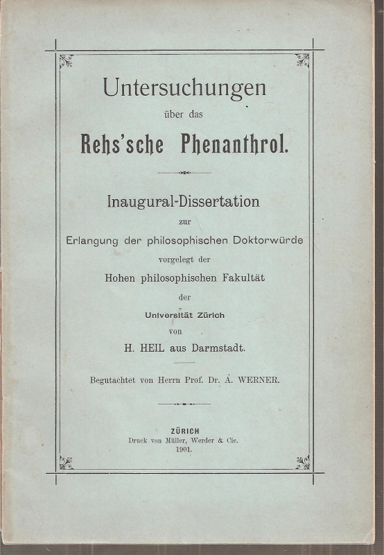 Heil,H.  Untersuchungen über das Rehs'sche Phenanthrol 