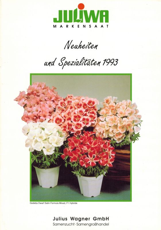 Juliwa Julius Wagner GmbH  Neuheiten Kataloge 1992, 1993, 1994, 1997 und 1999 
