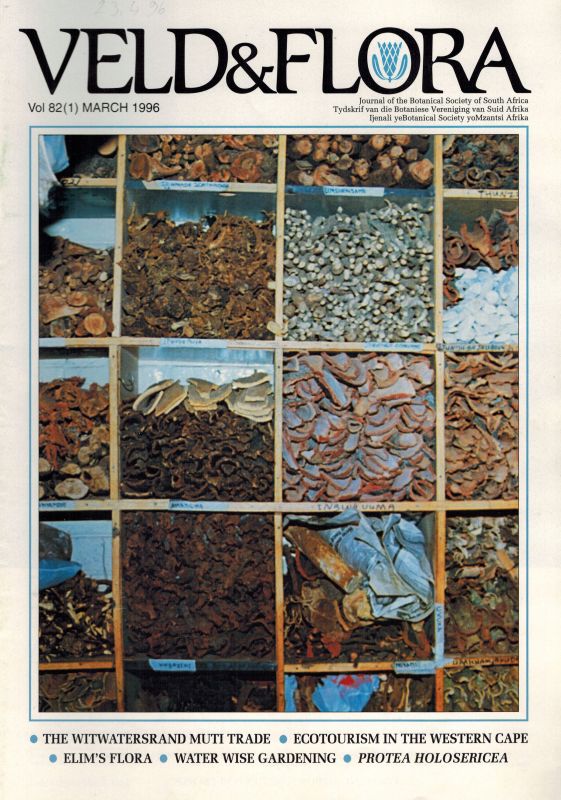 Veld & Flora  Veld & Flora Volume 82 March, June, September and  December 1996 