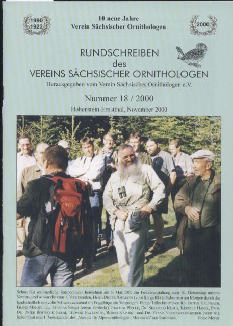 Verein Sächsischer Ornithologen  Rundschreiben Nr. 18 / 2000 
