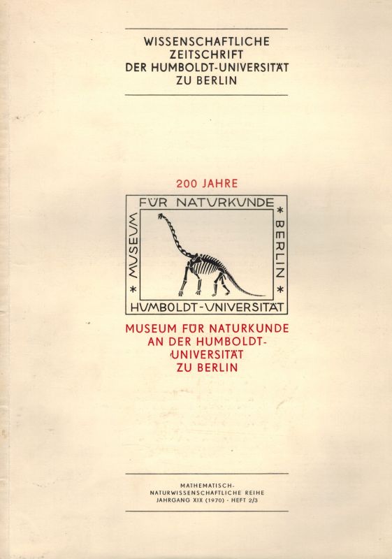 Wirzberger,Karl-Heinz (Hsg.)  200 Jahre Museum für Naturkunde an der Humboldt-Universität zu Berlin 