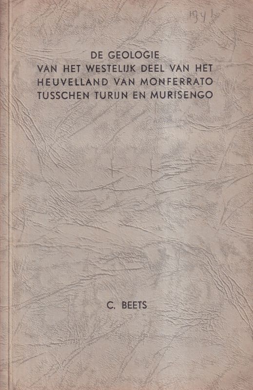 Beets,C.  De Geologie van Het Westelijk Deel van Het Heuvelland van Monferrato T 