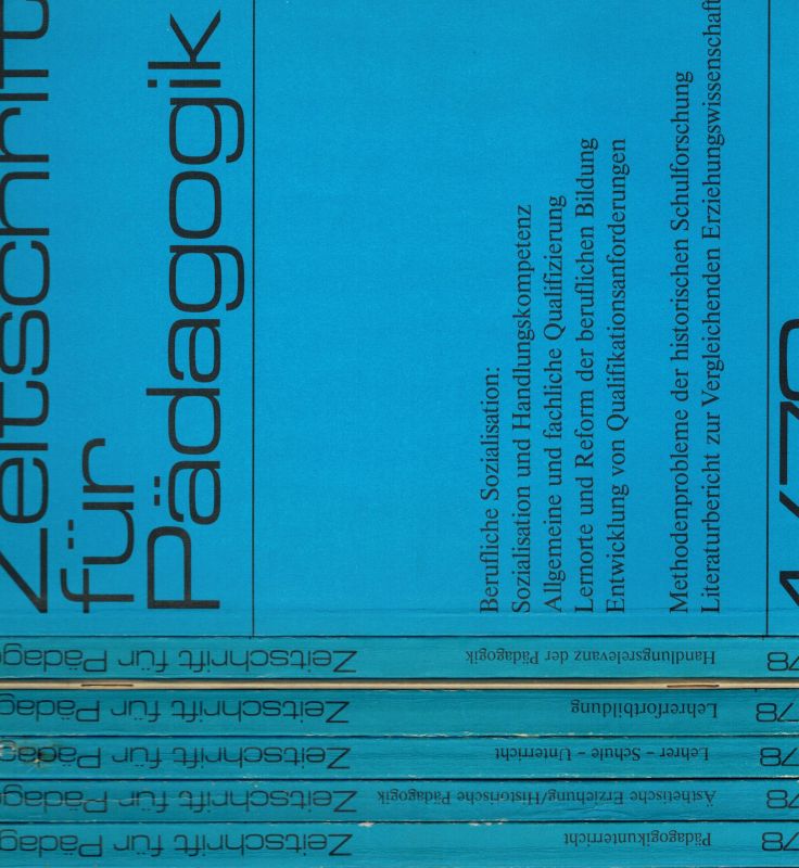 Zeitschrift für Pädagogik  Zeitschrift für Pädagogik 24.Jahrgang 1978 